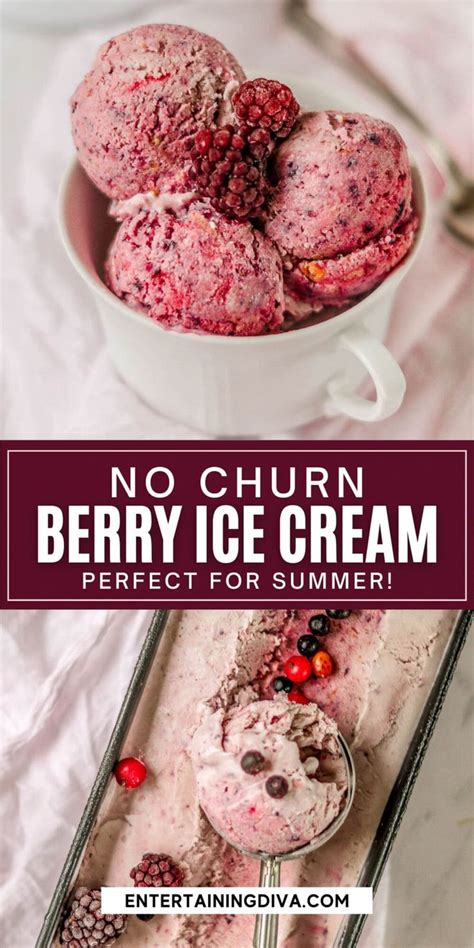 No Churn Mixed Berry Ice Cream Recipe