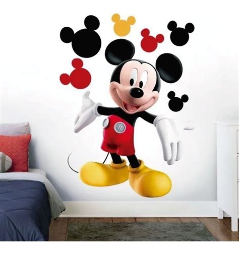 Mickey Mouse Vinilo Decorativo Calcoman A De Pared Meses Sin