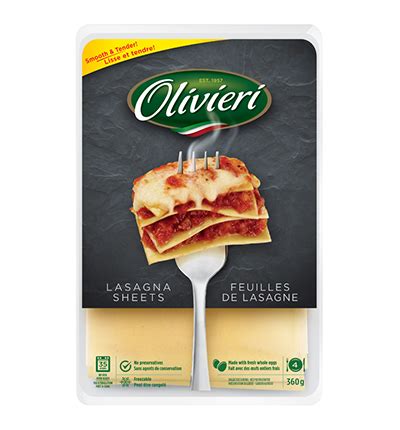 Our Products Oven Ready Lasagna Sheets Fresh Pasta Olivieri