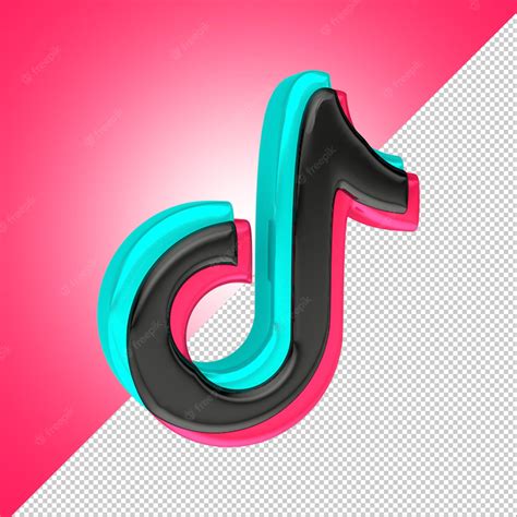 Premium PSD | 3d realistic tiktok icon