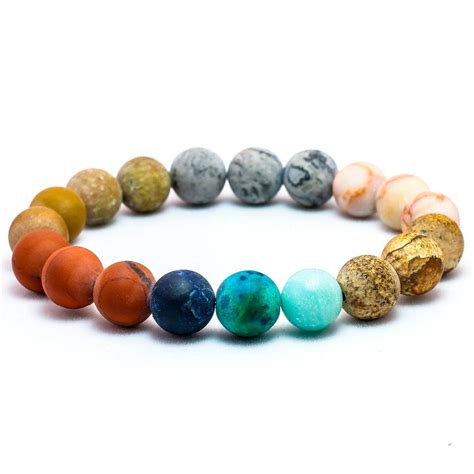 Universe Celestial Planets Natural Stone Chakra Beads Yoga Bracelet