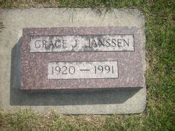 Grace Jennette Janssen 1920 1991 Mémorial Find a Grave