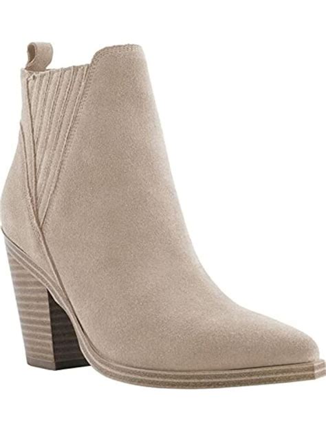 Buy Piepiebuy Womens Pointed Toe Ankle Boots Stacked Mid Heeled Stretch