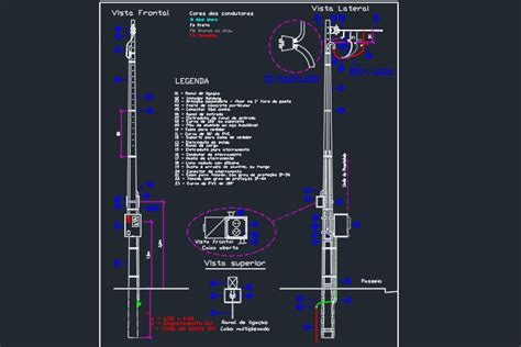 Padr O De Entrada Celesc Detalhamentos Em Autocad Dwg