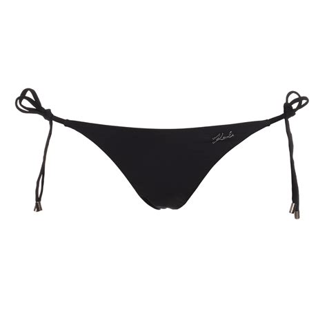 Karl Lagerfeld KL22WBT03 Bikini Slip με Κορδονάκια Μαύρο Skroutz gr