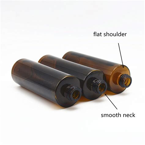 Amber Flat Shoulder Glass Bottle RT Packaging