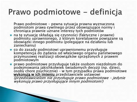 Prawa Podmiotowe Mgr Joanna Czekur An Ppt Pobierz