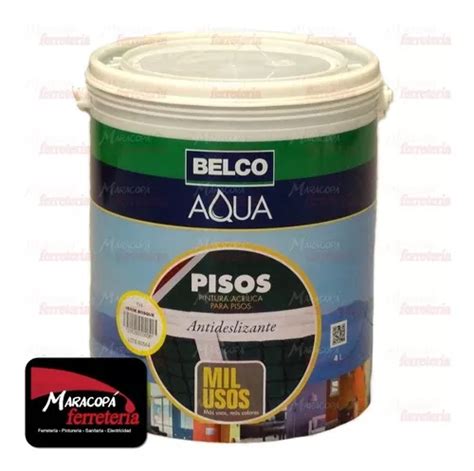 Aqua Pisos Pintura Belco 4 Litros Todos Los Colores Mil Usos Cuotas