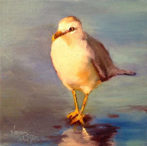 Norma Wilson Art Norma Wilson Original Oil Shore Bird Gull Ocean