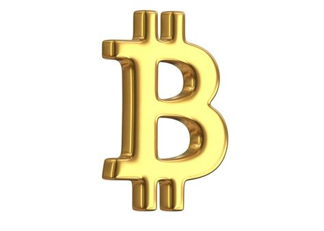 D Render Do Sinal De Bitcoin Dourado Isolado No Branco Foto Premium