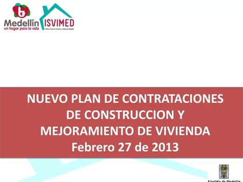 Ppt Nuevo Plan De Contrataciones De Construccion Y Mejoramiento De