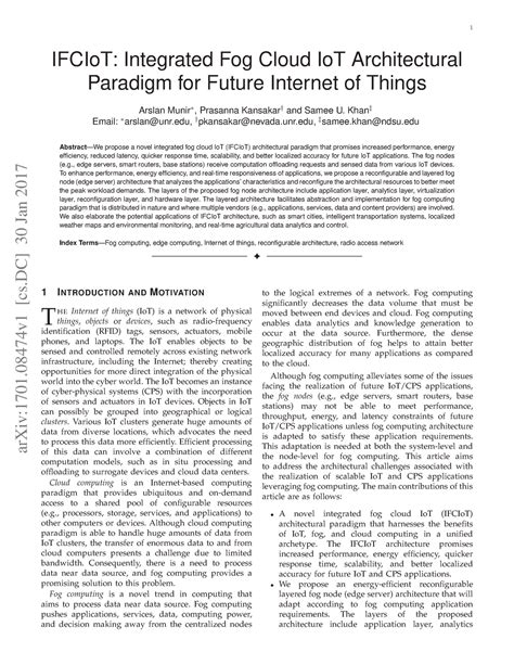 1701 Fog Computing Vs Cloud Computing ArXiv 1701 Cs 30 Jan 2017