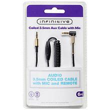 Infinitive Coiled Aux Cable with Mic 3.5 mm | Walgreens