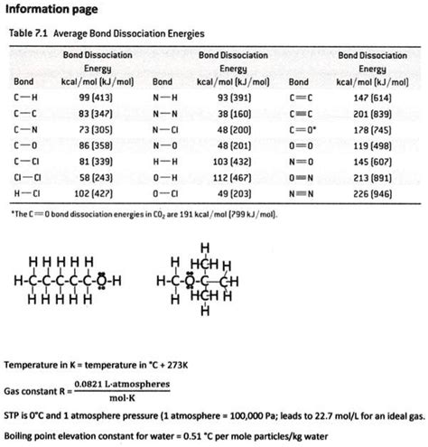 Solvedinformation Page Table 1 Average Bond Dissociation Energies