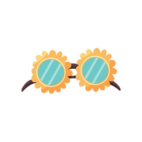 Vector Sunglasses With A Flower 6477563 Vector Art At Vecteezy