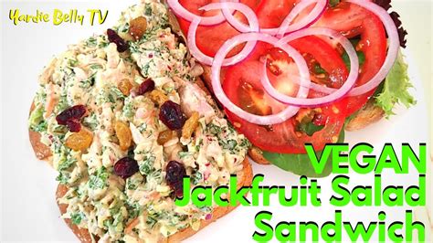 Vegan Chicken Salad Sandwich For Breakfast Live Using Young Jackfruit