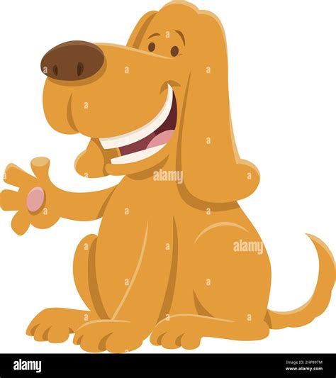 cartoon happy dog animal character waving his paw Stock Vector Image & Art - Alamy