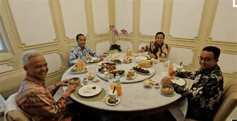 Sederet Menu Makan Siang Jokowi Bareng Anies Ganjar Prabowo