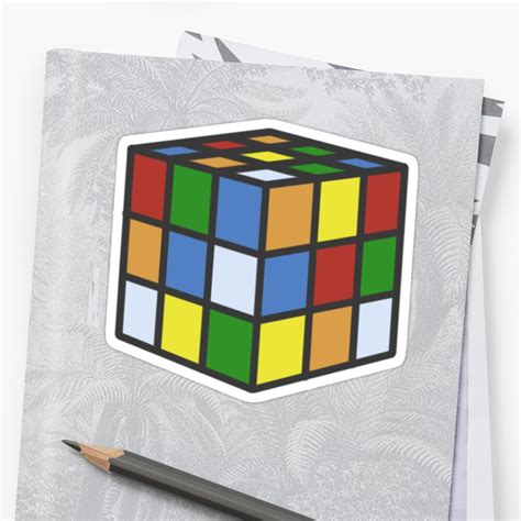 Rubiks Cube Sticker By Awk Kids Redbubble