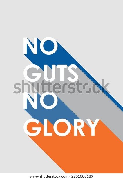 No Guts No Glory Motivation Quotes Stock Vector Royalty Free