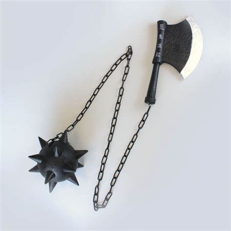 Gyomei Himejima Demon Slayer Flail And Axe Foam Prop Replica