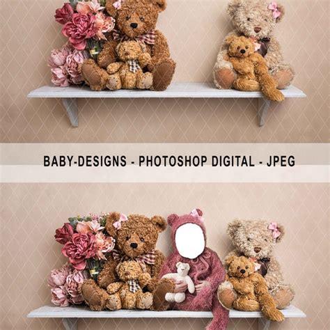 Digital Newborn Backdrop Insert Baby Face Etsy