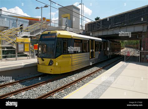 A Tram At The Chorlton Stop On The South Manchester Line Of The