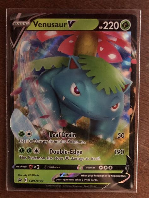 Mavin Venusaur V SWSH100 NM Full Art Promo Rare Pokemon Card