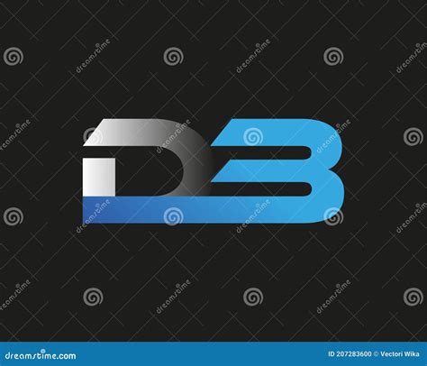 Letra Inicial Db Logotype Nome Da Empresa Colorida Blue E Prata Swoosh