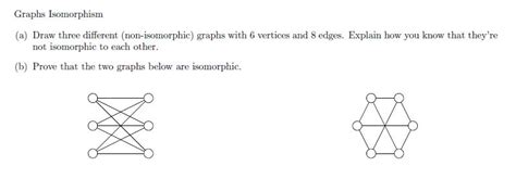 Solved Graphs Isomorphism A Draw Three Different