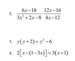 College Algebra Practice Quiz