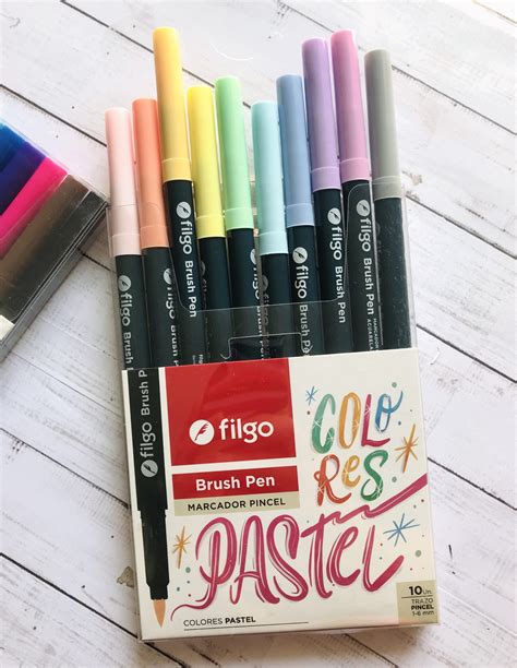 Marcadores FILGO Punta Pincel PASTEL X10 Bikabik