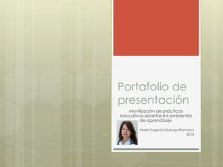 Portafolio De Presentaci N Movimiento Educativo Abierto Ppt