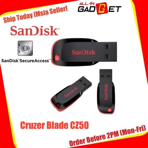 Original Sandisk Cruzer Blade Usb Flash Drive 8gb 16gb 32gb 64gb 128gb Pendrive Shopee Malaysia