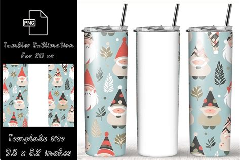 Christmas Gnomes Skinny Tumbler Wrap Graphic By Sasikharn Creative