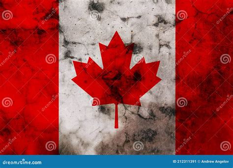 Canada Flag with Black Spots Desing Symbol Stock Illustration ...