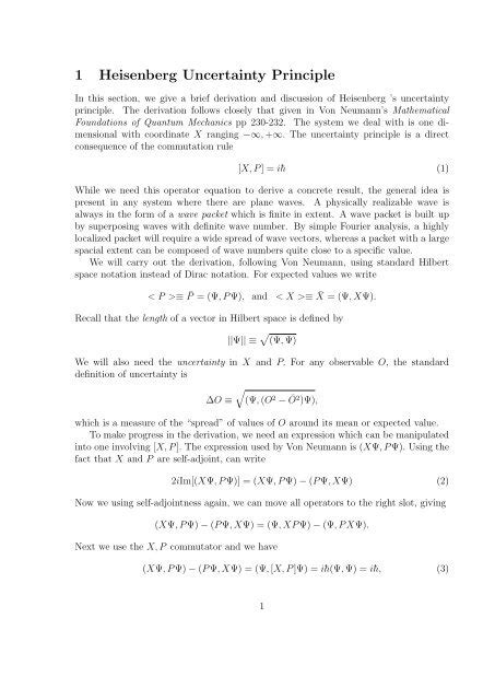 Heisenberg Uncertainty Principle