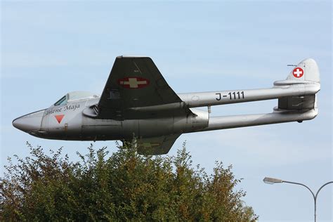 De Havilland Dh Vampire Mk Ex Swiss Air Force J Flickr