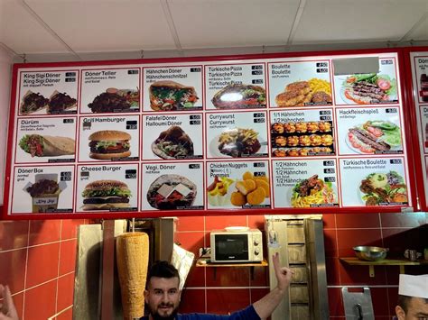 Speisekarte von King Sigi Döner Imbiss fast Food Potsdam