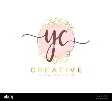 YC Feminine Logo Usable For Nature Salon Spa Cosmetic And Beauty