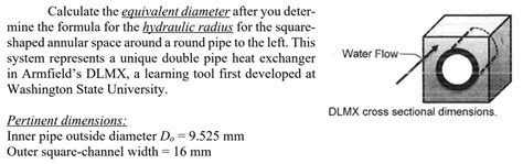 SOLVED: Calculate the equivalent diameter after you determine the ...