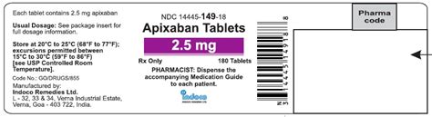 Apixaban Indoco Remedies Limited Fda Package Insert Page 9