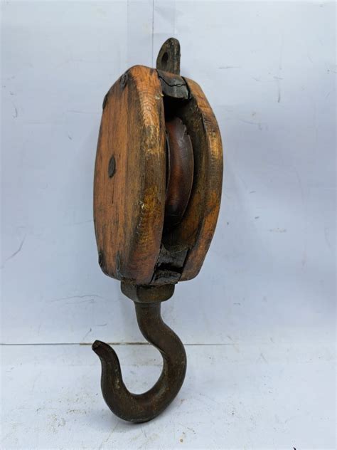 Maritime Object Hijsblok Katrol Iron Cast Wrought Wood Catawiki