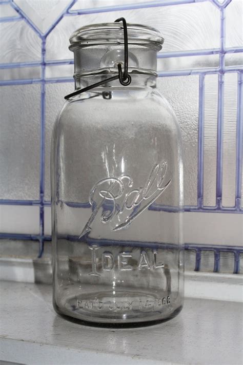 Vintage Ball Jar Mason Jar Clear Half Gallon Ball Ideal Canning Jar