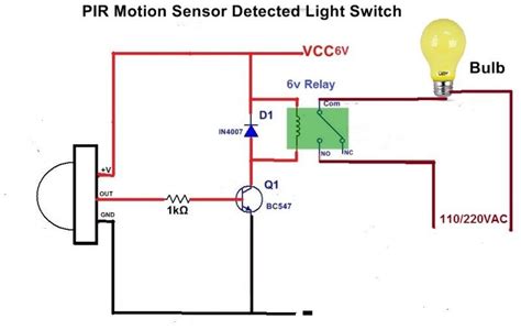 Motion Detector Switch Circuit Diagram Motion Detector Switc