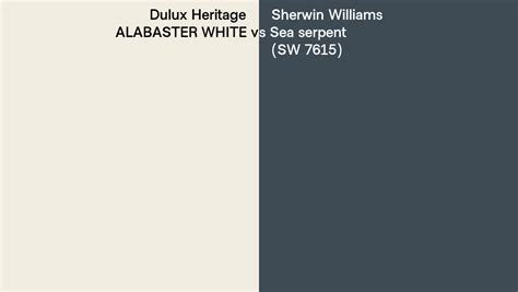 Dulux Heritage Alabaster White Vs Sherwin Williams Sea Serpent Sw