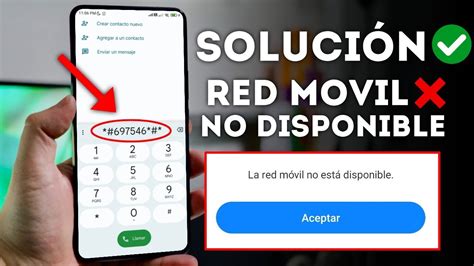 SOLUCIÓN Error Red Movil no disponible No registrado en la red solo