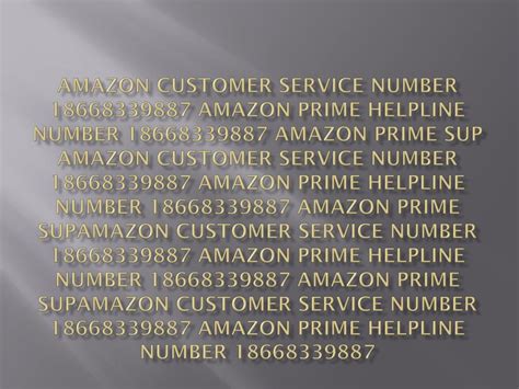 PPT - Amazon prime phone number 1866-833-9887 Amazon prime refund