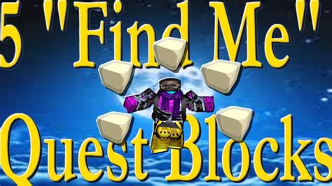 QUEST Find Me Easily Completed In Roblox Build A Boat For