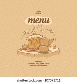 Cafe Menu Card Design Template Stock Vector (Royalty Free) 107591711 ...